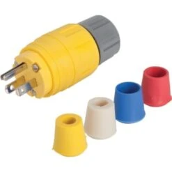 Hubbell® Twist-Lock® Watertight Straight Blade Plug, 125 Vac, 15 A, 2 Poles