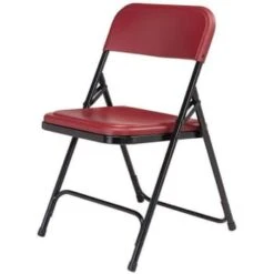 National Public Seating® 800 Series Plastic Folding Chair,burgundy, Package Of 4 -Household Supplies Store 340114 DetailedProductView1 Lg