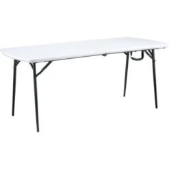 National Public Seating Lightweight Fold-In-Half 6' Banquet Table
