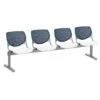 Kfi Seating Kool 4-Seat Reception Bench, Navy Backs, White Seats -Household Supplies Store 461151 w MainProductImage Lg