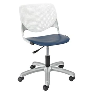 Kfi Seating Kool Computer Chair, White Back, Navy Seat 3 Kfi Seating Kool Computer Chair, White Back, Navy Seat