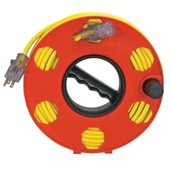 Prime Wire & Cable® Portable 100 Ft Cord Storage Wheel (Orange) 4 Prime Wire & Cable® Portable 100 Ft Cord Storage Wheel (Orange) - Image 2