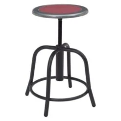 National Public Seating® 18” - 24” Swivel Stool, Burgundy Seat And Black Frame -Household Supplies Store 514572 w DetailedProductView1 Lg