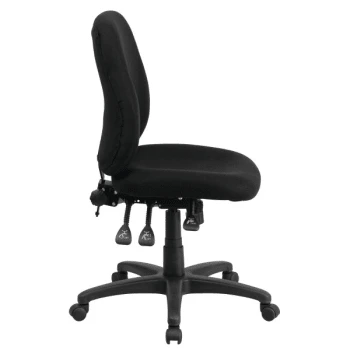 Flash Furniture 37-1/2" Mid-Back Black Fabric Multi-Functional Ergonomic Chair 4 Flash Furniture 37-1/2" Mid-Back Black Fabric Multi-Functional Ergonomic Chair - Image 2