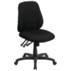 Flash Furniture 37-1/2" Mid-Back Black Fabric Multi-Functional Ergonomic Chair -Household Supplies Store 555282 WebOnly Lg