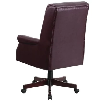 Flash Furniture High-Back Pillow Back Burgundy Leather Executive Swivel Office Chair 5 Flash Furniture High-Back Pillow Back Burgundy Leather Executive Swivel Office Chair - Image 3
