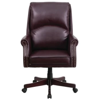 Flash Furniture High-Back Pillow Back Burgundy Leather Executive Swivel Office Chair 6 Flash Furniture High-Back Pillow Back Burgundy Leather Executive Swivel Office Chair - Image 4