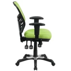Flash Furniture Mid-Back Green Mesh Chair With Triple Paddle Control -Household Supplies Store 555306A WebOnly Lg