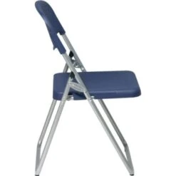 Office Star Products Work Smart Folding Interior Chair (Blue) (4-Pack) -Household Supplies Store 601743 V Side Lg
