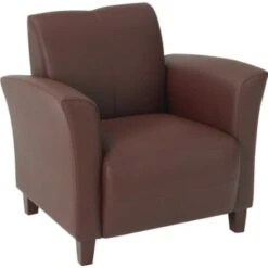 Office Star Products Furniture Breeze - Wine Eco Leather Club Chair