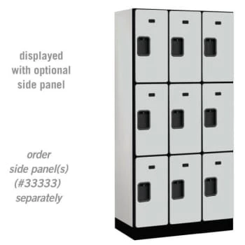 Salsbury Industries® Gray- Triple Tier Designer Wood Locker 6 Feet X 18 Inches 4 Salsbury Industries® Gray- Triple Tier Designer Wood Locker 6 Feet X 18 Inches - Image 2
