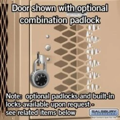 Salsbury Industries® Tan Six Tier Box Vented Metal Locker 6 Feet X 12 Inches -Household Supplies Store 621438 w DetailedProductView2 Lg