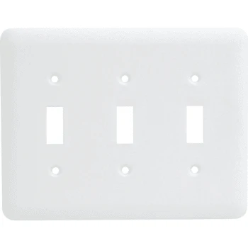 Titan3 3-Gang 3-Toggle Metal Wall Plate (10-Pack) (White) 3 Titan3 3-Gang 3-Toggle Metal Wall Plate (10-Pack) (White)