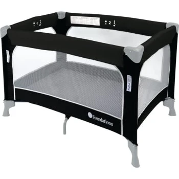 Foundations Sleepfresh Celebrity Portable Play Yard Crib Graphite 3 Foundations Sleepfresh Celebrity Portable Play Yard Crib Graphite