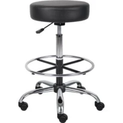 Boss Black Medical Drafting Stool, Black
