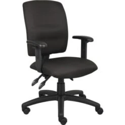Boss Multipurpose Fabric Task Chair With Arms, Black