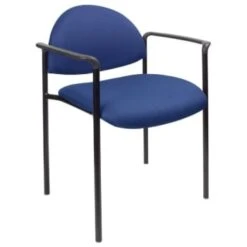 Boss Diamond Stackable Chair With Arms, Blue