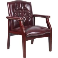 Boss Oxblood Guest Chair