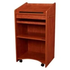 Oklahoma Sound Aristocrat Floor Lectern, Wild Cherry -Household Supplies Store 723356 w DetailedProductView2 Lg