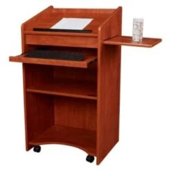 Oklahoma Sound Aristocrat Floor Lectern, Wild Cherry -Household Supplies Store 723356 w DetailedProductView6 Lg