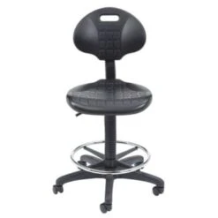 National Public Seating® Poly Adjustable Task Stool With Backrest, Black -Household Supplies Store 724982 w DetailedProductView3 Lg