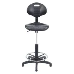 National Public Seating® Poly Adjustable Task Stool With Backrest, Black -Household Supplies Store 724982 w DetailedProductView4 Lg
