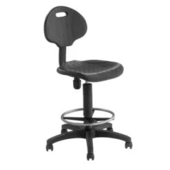 National Public Seating® Poly Adjustable Task Stool With Backrest, Black -Household Supplies Store 724982 w DetailedProductView6 Lg