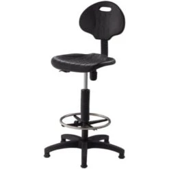 National Public Seating® Poly Adjustable Task Stool With Backrest, Black -Household Supplies Store 724982a WebOnly Lg