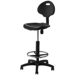 National Public Seating® Poly Adjustable Task Stool With Backrest, Black -Household Supplies Store 724982b WebOnly Lg
