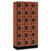 Salsbury Industries® Six Tier Locker, Cherry Wood, 3 Wide -Household Supplies Store 733969 PT Lg