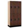 Salsbury Industries® Designer Two Tier Wood Locker, Mahogany, 3-Wide 2 Salsbury Industries® Designer Two Tier Wood Locker, Mahogany, 3-Wide -Household Supplies Store 735159 w MainProductImage Lg