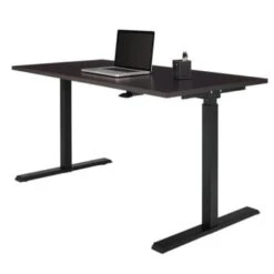 Realspace® Espresso Magellan Pneumatic Stand Up Height-Adjustable Desk 60x30x43"