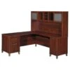 Bush Furniture® Somerset Hansen Cherry L-Shaped Desk With Hutch 1 Bush Furniture® Somerset Hansen Cherry L-Shaped Desk With Hutch -Household Supplies Store 738280 w MainProductImage BUS Lg