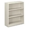 Hon® Brigade 3-Shelf Light Gray Steel Bookcase -Household Supplies Store 739003 w MainProductImage BUS Lg