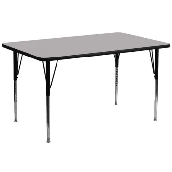 Flash Furniture Gray Rectangular Activity Table 30w X 72 Inch D 3 Flash Furniture Gray Rectangular Activity Table 30w X 72 Inch D