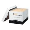 Bankers Box® R-Kive White/black 60% Recycled Storage Box, Package Of 12 2 Bankers Box® R-Kive White/black 60% Recycled Storage Box, Package Of 12 -Household Supplies Store 739639 w MainProductImage BUS Lg