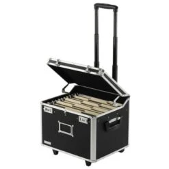 Vaultz® Black Mobile File Chest