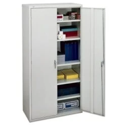 Hon® Brigade Light Gray Steel 5-Adjustable Shelf Storage Cabinet