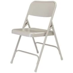 National Public Seating® All Steel Heavy-Duty Gray Folding Chair, Package Of 4 -Household Supplies Store 751650 DetailedProductView1 Lg