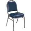 National Public Seating® Vinyl Crown Back Stack Chair, Blue, Silver Frame -Household Supplies Store 751772 WebOnly Lg
