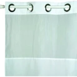 Hookless Transfer Benchbuddy Shower Curtain Simplicity White 71wx72"h -Household Supplies Store 762065 K Lg