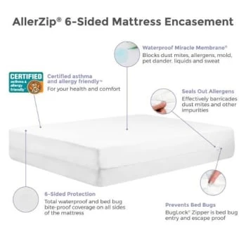 Protect-A-Bed Flippable Waterproof Mattress Encasement, Twin XL 38x80x6" (10-Case) 6 Protect-A-Bed Flippable Waterproof Mattress Encasement, Twin XL 38x80x6" (10-Case) - Image 4