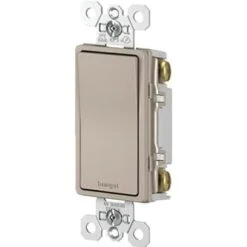Legrand Radiant 15 Amp 120 Volt 1-Pole/4-Way Rocker Light Switch (Nickel) -Household Supplies Store 837626 v LeftView Lg