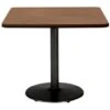 Kfi 42" Square Pedestal Table With River Cherry Top, Round Black Base -Household Supplies Store 953716 WebOnly Lg