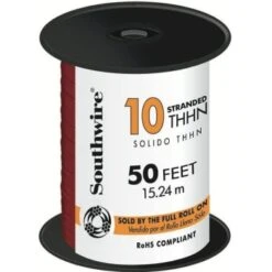 Southwire 50 Ft 10 Red Stranded Cu Thhn Wire